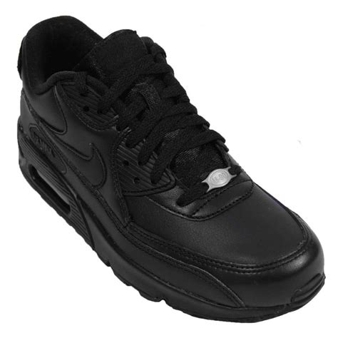 Nike Air Max 90 Leather Triple Black Men's 